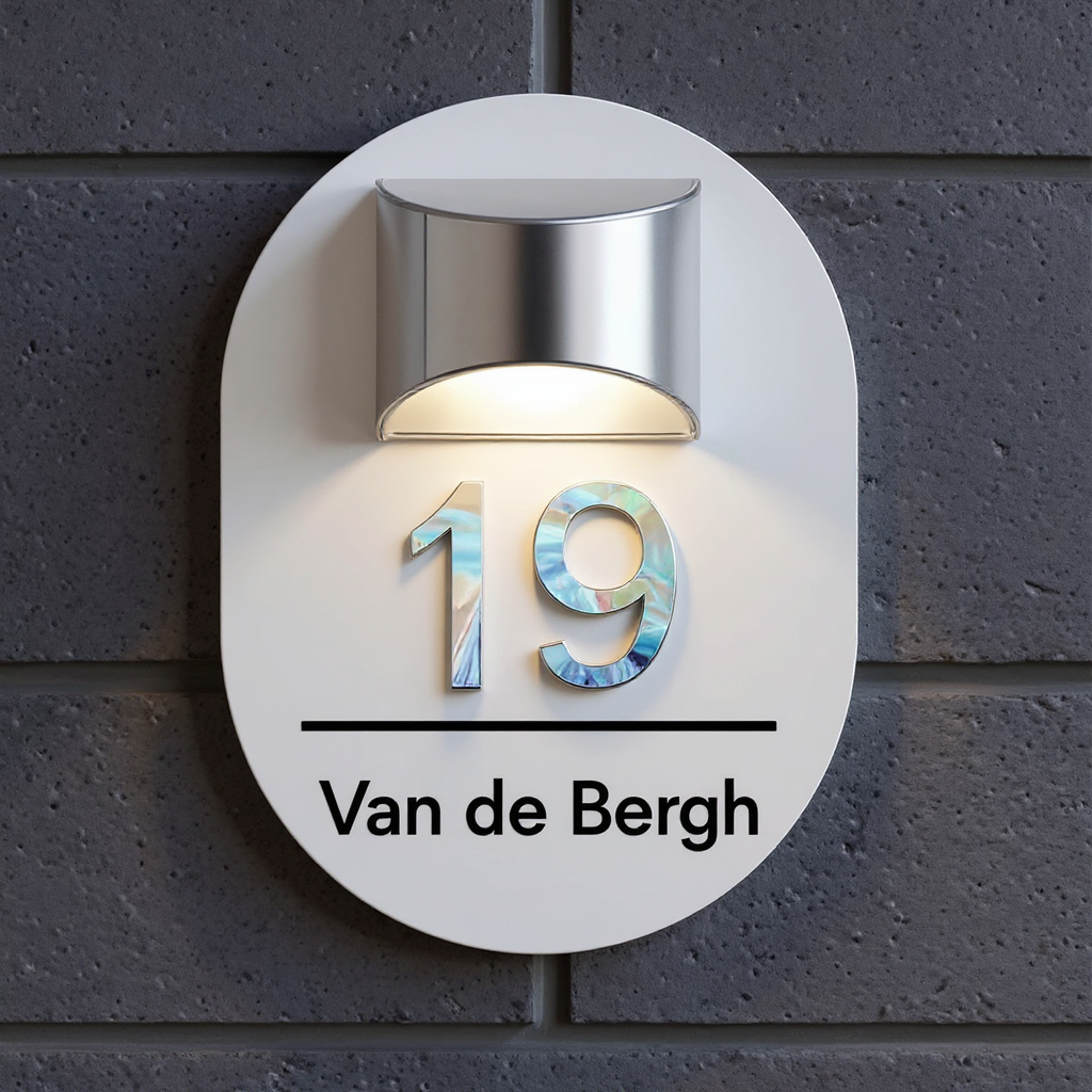 Gepersonaliseerd Ovaal Solar 3D Huisbord
